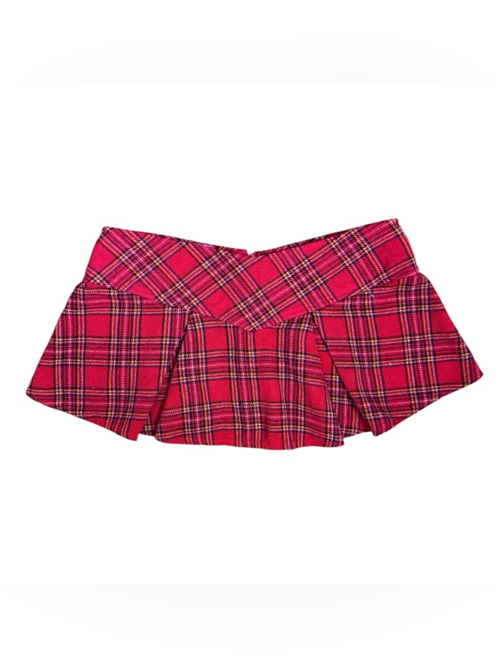 Plaid micro mini skirt